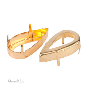 4322 Оправа для Teardrop 30х15 мм, томпак