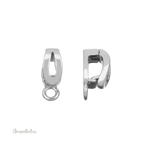 Бейл-замочек "Мини", родий, 1 шт. (#SV1701-B56-S)