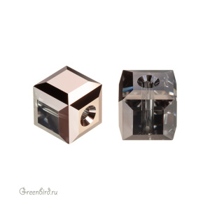 5601 Бусина Cube 6mm - Rose Gold B (#001ROGLB)