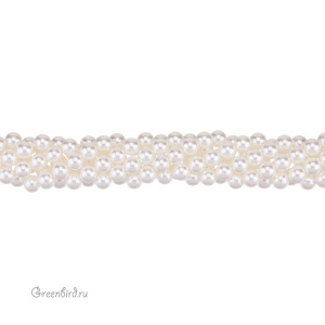 Жемчуг Crystalbird, круглый, 5 мм, Cream Light, нить (#11)
