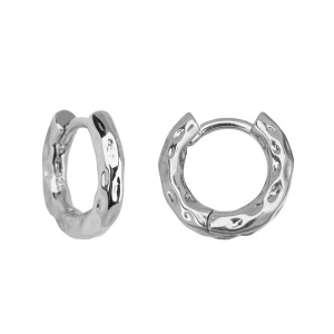 Швензы-кольца "Конго - фольга" 14 мм, родий, пара (#SV1701-2311R)