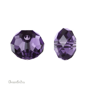 Swarovski 5040 Бусина Бриолетт 8х5 мм, пурпурный вельвет (#277), 1 шт.