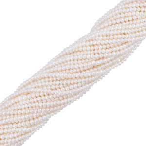 Жемчуг пресноводный "Кукуруза" 3х3,5 мм, кремовый, нить (#CN-PR012)