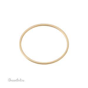 Коннектор-кольцо тонкий 30 мм, матовое золото, 1 шт. (9H466), Корея