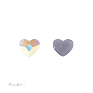 2808 Кристалл горячей фиксации Heart 3,6 мм – Crystal AB (#001AB), M-Foiled, 1шт.