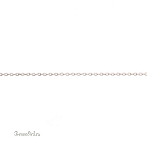 Цепочка декоративная тонкая 1,1 мм, матовый родий, 10 см (9A188), Корея