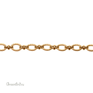 Цепочка фигурная "Овал", золото, 30 см (#Chain-54G)