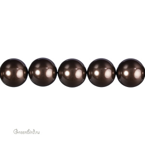 Жемчуг с расширенным отверстием 16 мм #5811 Deep Brown (#414)
