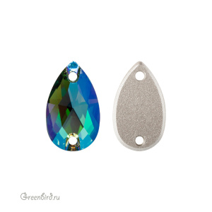 Swarovski пришивные 3230 Капля 12х7 мм, эринит с мерцанием (#360SHIM), 1 шт.