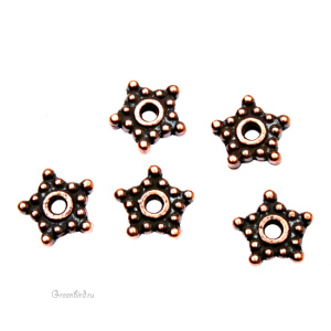 Спейсер "Звезда", ант. медь, 1 шт. (#TC-0416)