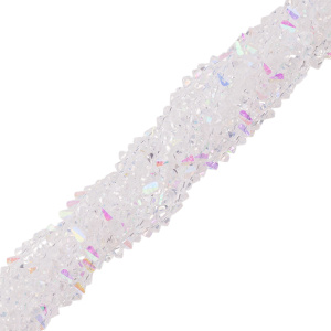 Бусины граненые "Крошка" 6x4 мм, crystal AB, нить (#SVA-GLB-41)