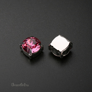 Swarovski 1088 Шатон в оправе SS39, родий, розовый (#209), 1 шт.