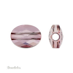 Swarovski 5051 Бусина Мини Овал 8х6 мм, античный розовый (#001ANTP), 1 шт.