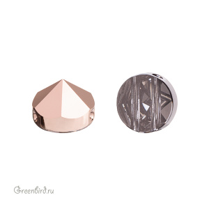 5062 Бусина Round Spike Bead 7,5mm – Crystal Rose Gold (#001ROGL)