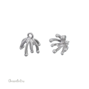 Компонент для вклеивания, матовый родий, 1 шт. (9H143), Корея