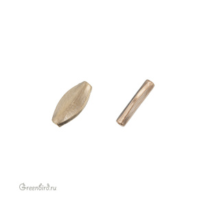 Бусина, матовое золото, 1 шт. (9H629), Корея