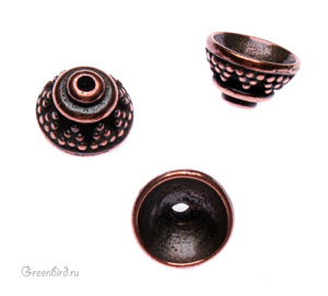 Чашечка "Бали", ант. медь, 1 шт. (#TC-5568-18)