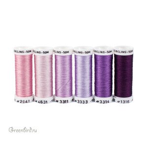 Набор шелковых нитей AVAS Soie Gobelins 6 Nuances — Violet