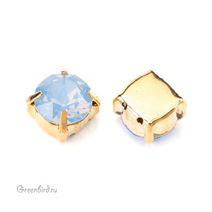 Swarovski 1088 Шатон в оправе SS39, золото, голубой опал (#285), 1 шт.