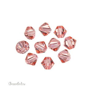 Swarovski 5328 Биконусы 5 мм, розово-персиковый (#262), уп. 10 шт.