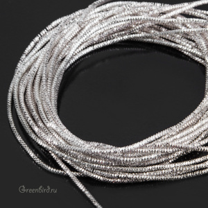 Канитель трунцал 1.2 мм, серебро (KAN4975)