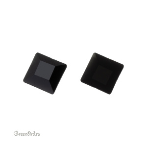 2400 Кристалл с плоским основанием холодной фиксации Square 4 мм – jet (#280), 1шт.