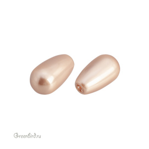 Swarovski 5816 Жемчуг полупросверленный капля 11.5x6 мм, розовое золото (#769), 1 шт.