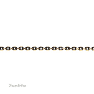 Цепочка 2,3 мм, золото/черный, 10 см (9A151), Корея