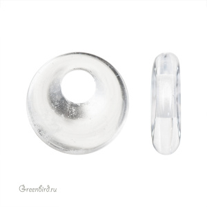 Бусины-бублики "Donut Bead", прозрачный кварц, 1 шт. (#DNT-41)