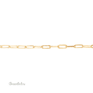 Цепочка "Длинные звенья", золото, 10 см (#SVA-Chain-03G)