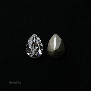 4320 Pear Fancy Stone 14х10 мм – Crystal (#001)