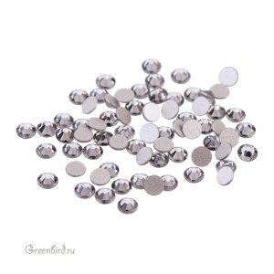 2058 Кристалл холодной фиксации Rose Flatback SS7 – Black Diamond (#215), уп. 72шт.