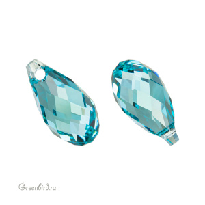 Swarovski 6010 подвеска Бриолетт 11x5,5 мм, светлая бирюза (#263), 1 шт.