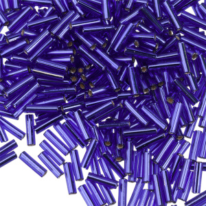 Бисер MIYUKI Bugle 6mm – Dark Sapphire (#48), 10 г