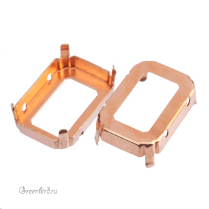 4627 Оправа для ювелирного кристалла Octagon Fancy Stone 27х18,5 мм, томпак