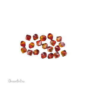 5328 Bicone 4mm – Fireopal Satin (#237SAT)