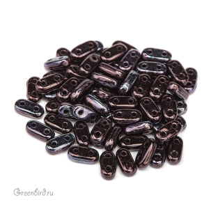 Bar 6x3mm, Luster Metallic Amethyst, 5 гр (#LE23980)