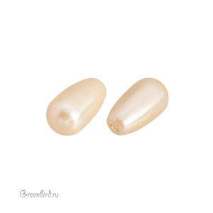 Жемчуг полупросверленный капля 11,5x6мм #5816 Light Gold (#539)