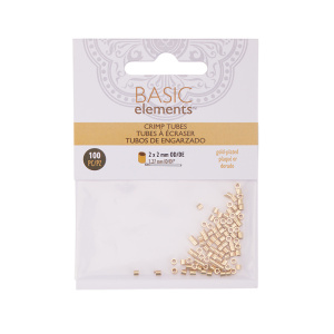 Кримпы 2х2 мм, золото, уп. 100 шт (#TCB20G-R)