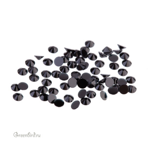 2058 Кристалл холодной фиксации Rose Flatback SS7 – jet (#280UNF), уп. 72шт.