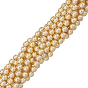 Жемчуг Crystalbird, круглый, 8 мм, Gold, нить (#27)