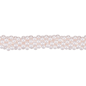 Жемчуг Crystalbird, круглый, 5 мм, Cream Rose Light, нить (#02)