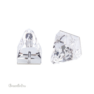3296 Square Spike Sew-on Stone 10х10 мм – Crystal (#001)