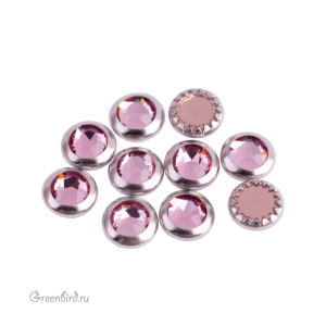 Swarovski 2078/H Термостразы круглые в оправе SS16, светло-розовый (#223), 1 шт.