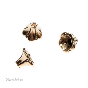 Конус "Колокольчик" большой, ант. золото, 1 шт. (#TC-5666)