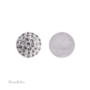 86601 BeCharmed Pave Cabochon 8 мм — Black Diamond (#215)