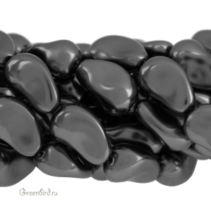 Жемчуг барочный капля 12 мм #5843 Dark Grey (#617)