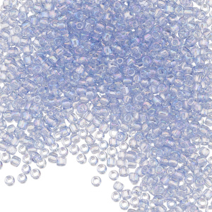 Бисер TOHO Round 11/0 RE:Glass, радужный прозрачный, Blue (#RE5168)