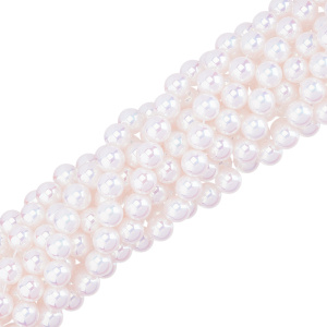 Жемчуг Crystalbird, круглый, 10 мм, Luster Creamrose Light, нить (#514)