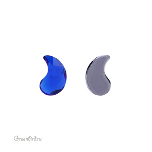 2365 Кристалл с плоским основанием горячей фиксации Paisley Y 10х6 мм – Majestic Blue (#296), 1шт.